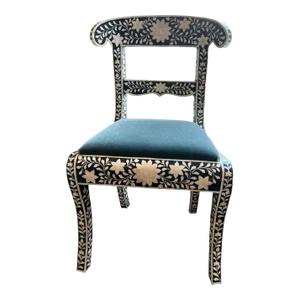 Made Goods Bone Inlay Mohair Upholstered Accent Chair