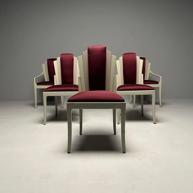 Set of Six Vladimir Kagan Mid-Century Modern 'Eva' Dining / Side Chairs, Labeled Vladimir Kagan (American, 1927-2016) Eva...