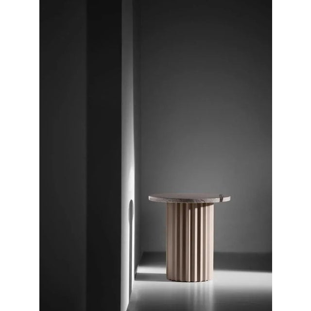 Contemporary Column Lounge Table with Marble 40 by Lisette Rützou For Sale - Image 3 of 6