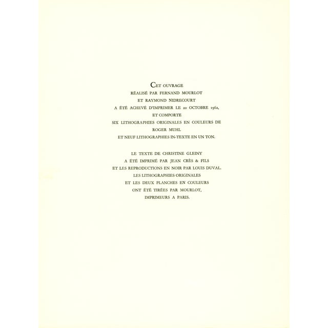 1962 Roger Mühl Lithograph "Les Anémones" (The Anemones) For Sale - Image 4 of 5