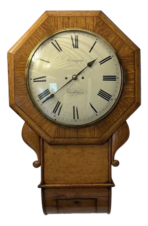 Double Fuse Tavern Clock with Convex Glass