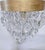 1960s Vintage Crystal Upside Down Layer Cake Chandelier With Decorative Brass Frame For Sale - Image 5 of 9