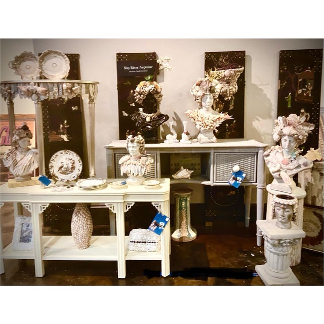 Vintage Shell Encrusted Vase For Sale - Image 4 of 8