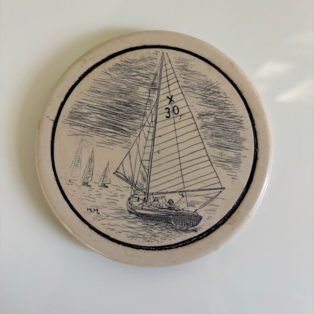 Lovely set of five Comoy's of London English sporting faux whale bone ivory coasters. The sets features scenes of...