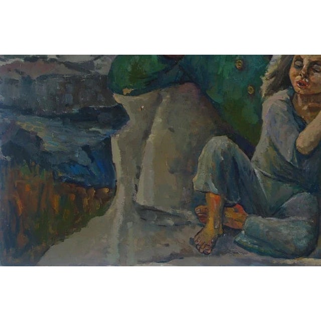 Original Oil Painting, Ukrainian Artist, Male Portrait, Socialist Realism, 1970s 100-150 For Sale - Image 4 of 6