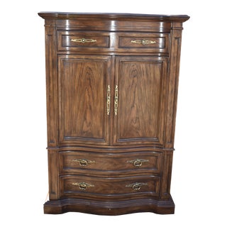 1980s Drexel Grand Villa Solid Wood Armoire For Sale