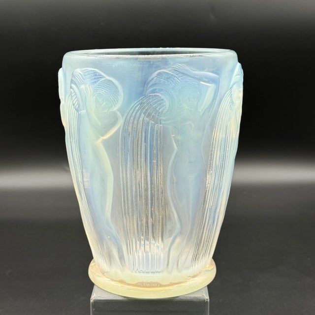 Glass Danaïdes Vase in Opalescent Glass by R. Lalique, 1926 For Sale - Image 7 of 13