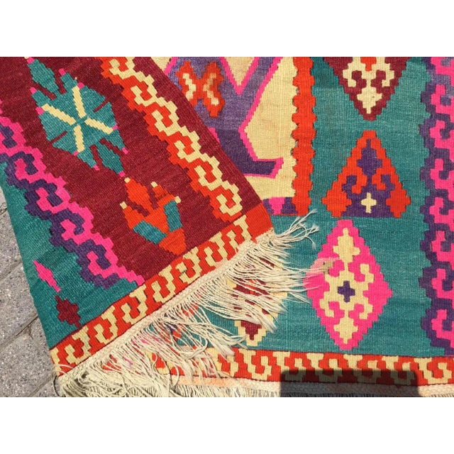 Vintage Colorful Kilim Rug, 68