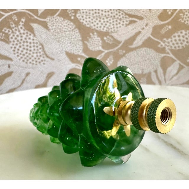 2020s Christmas Tree Lamp Finial on Brass Hardware For Sale - Image 5 of 5