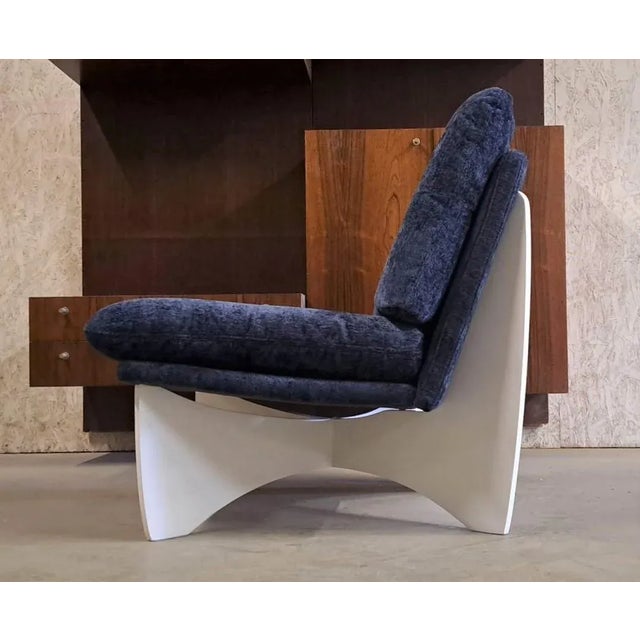 Wood Set of White Plywood Lounge Chairs, 1960s For Sale - Image 7 of 14