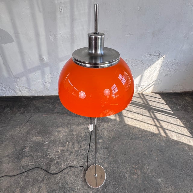 Orange Lighthouse Floor Lamp by Guzzini, 1970s For Sale - Image 8 of 10