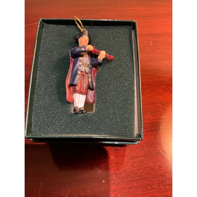 Brown Williamsburg Caroler Christmas Ornaments - Set of 4 For Sale - Image 8 of 8