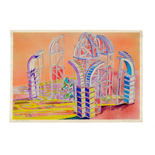 Domus Series by Anita Margrill (American, 20th Century). Signed lower left and titled lower right. Unframed. Anita...
