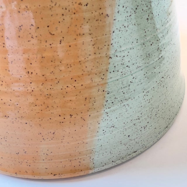 Handmade Pottery Large Speckled Stoneware Serving Bowl, Signed Mark Boka For Sale - Image 4 of 16