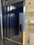 1960s Pair of Navy Blue Glass and Brass Ello Wardrobe Cabinets For Sale - Image 11 of 12