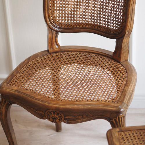 Louis XV Dining Chairs with Viennese Caning, 1920s, Set of 4 For Sale - Image 10 of 18