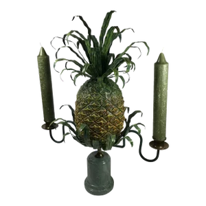 1990’s Petite Choses Pineapple Double Candelabra