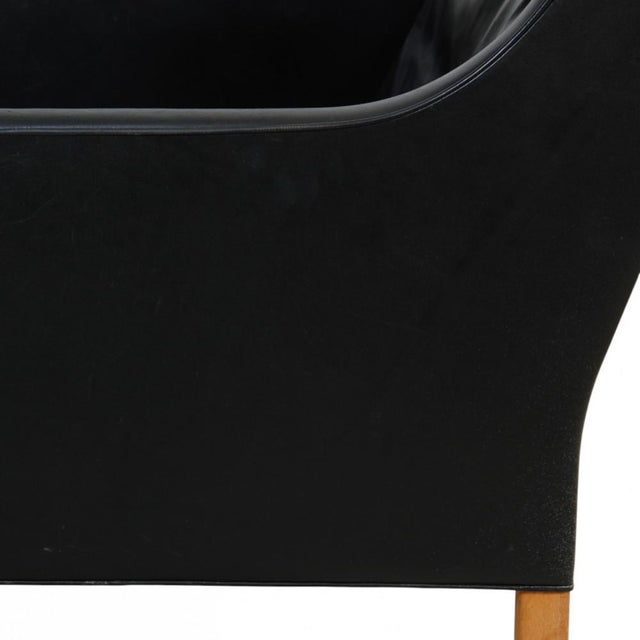 2431 Lounge Chair in Black Leather by Børge Mogensen, 1980s For Sale - Image 18 of 18