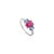 Contemporary Art Deco Inspired Emerald Cut Ruby Sapphire & Diamond Ring Size 5 in 18k Gold For Sale - Image 3 of 15