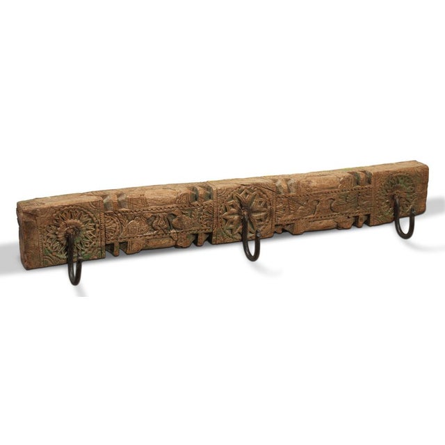 1960s Vintage Carved Door Fragment Coat Rack, 1960s For Sale - Image 5 of 6