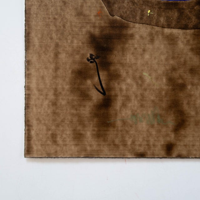 Brown "I Fear Myself the Most" Abstract Landscape Mixed Media Painting by Casey R Klein For Sale - Image 8 of 9