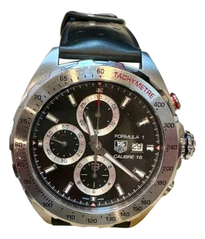 TAG HEUER FORMULA 1 Automatic Chronograph, 44 mm, Steel CAZ2010.WEA8098 Leather