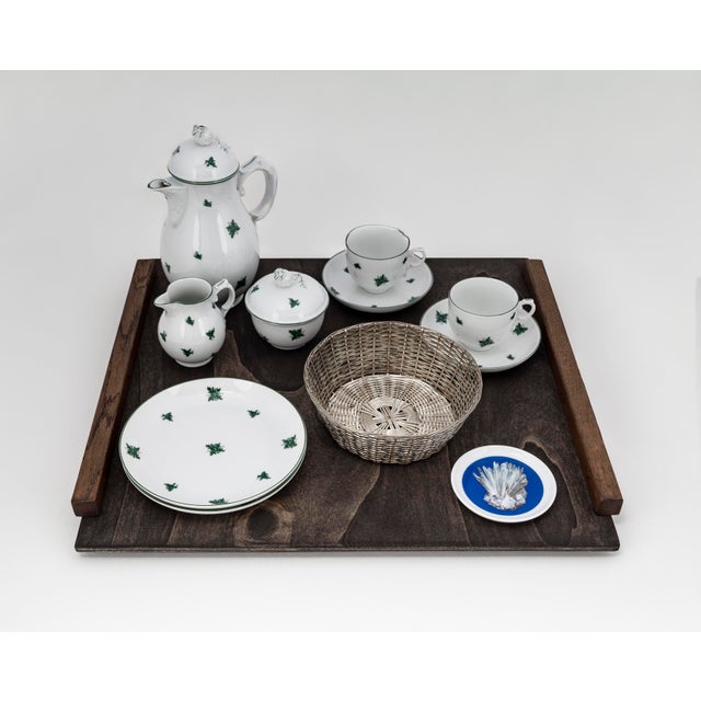 Biedermeier Mirabell Tête-À-Tête for Two on Wooden Tray from Fürstenberg, 1990s, Set of 12 For Sale - Image 12 of 18