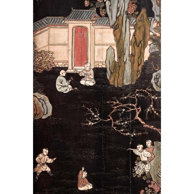 Monumental Chinese Coromandel 12 Panel Room Screen For Sale - Image 6 of 12