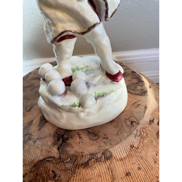 Vintage Royal Worcester December Figure 3458 F C Doughty Child Snowball England For Sale - Image 4 of 5