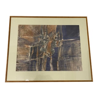 Robert Andrew Parker Mid Century "Abstraction" Original Watercolor C.1960 For Sale