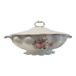 Early 1900s Dresden Pottery Works Lidded Tureen