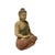 1990s 9" Chinese Meditation Cross Legs Sitting Buddha Wood Statue For Sale - Image 5 of 8