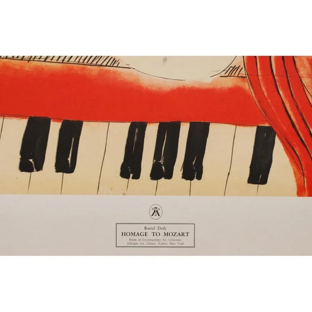Red XL After Raoul Dufy, "Homage to Mozart" First Edition Offset Lithograph For Sale - Image 8 of 13