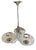 Space Age Chandelier in Chromed Metal, 1970s For Sale