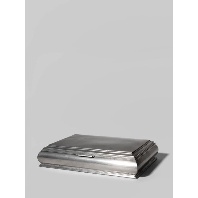 Metal Art Deco Pewter Jewellery Casket by J. L. Hultman for Svenskt Tenn, Sweden, 1930s For Sale - Image 7 of 7