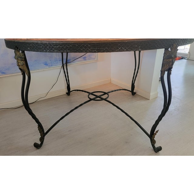 French 19th Century French Iron and Copper Table For Sale - Image 3 of 6