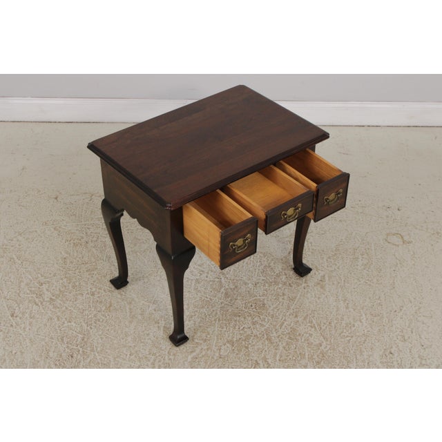 1980s Statton Country Cherry 3 Drawer Dressing Table Lowboy For Sale - Image 5 of 13