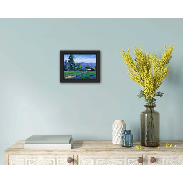Green Valley Red Barn, Original Oil Painting Landscape For Sale - Image 9 of 12