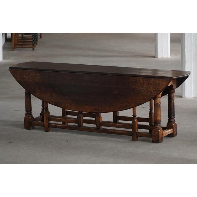 Large Mid-Century French Modern Gateleg Dining or Console Table, 1940s For Sale - Image 17 of 18
