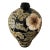 Decorative Meiping Black Vase Applied Leaf and Flower Relief For Sale