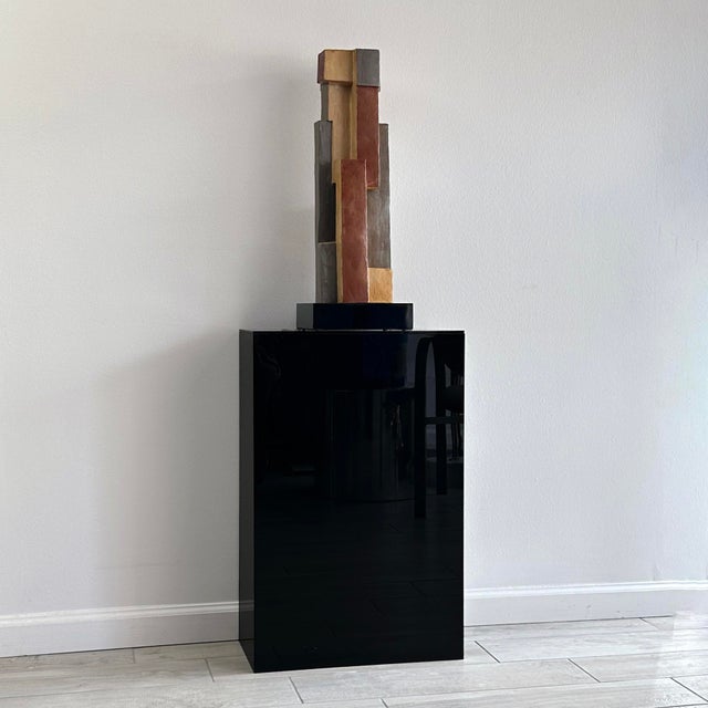 1970s 1976 Helen Simon "Lights and Shadows" Sculpture on Lucite Base For Sale - Image 5 of 18