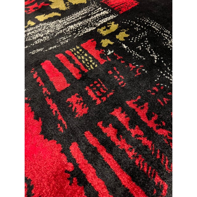 1950 French Hand Woven Rug Signed by Maurice Andre For Sale In New York - Image 6 of 9