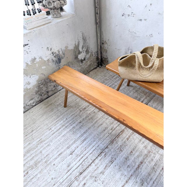 Mountain Furniture Benches in Pine and Oak in the style of Malmvall, 1950s, Set of 2 For Sale - Image 16 of 18