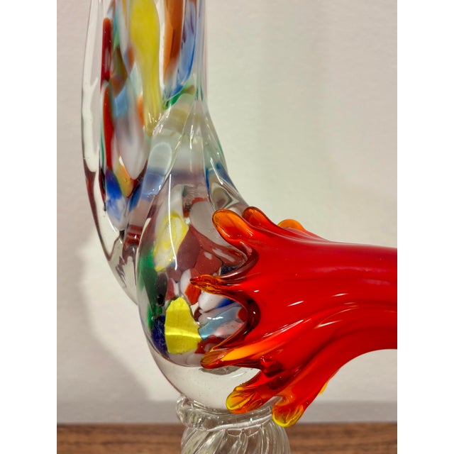Murano 1960s Murano Hand Blown Glass Pheasant Sculpture, Made in Italy For Sale - Image 4 of 11