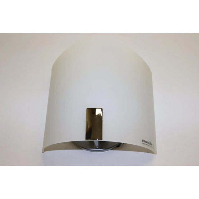 White Mid-Century Modern Murano Glass Wall Lamp For Sale - Image 8 of 11