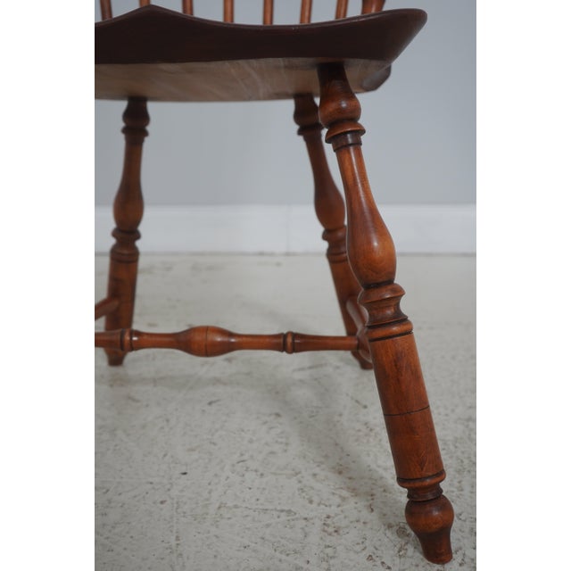 Brown Set of 6 Bench Made Windsor Dining Room Chairs For Sale - Image 8 of 18