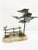 Industrial 1970's Brutalist Metal and Marble Sculpture Tree Bird on Fence Jason 74 For Sale - Image 3 of 9