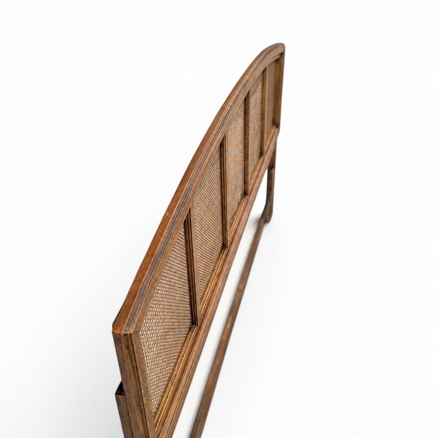 Vintage Thomasville Woven Rattan King Headboard For Sale - Image 12 of 17