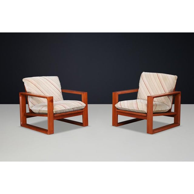 Exceptional pair of Mid-Century Modern lounge armchairs designed by Miroslav Navrátil, Czechoslovakia, circa 1970s. The...