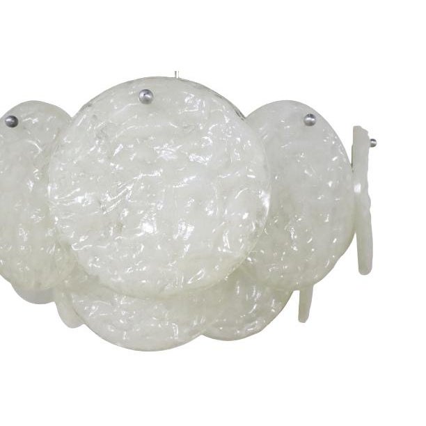 Glass Medebach Hanging Lamp in Frosted Ice Glass For Sale - Image 7 of 16